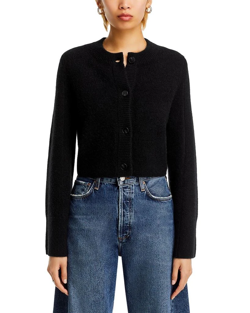AQUA Cropped Wide Sleeve Crewneck Cardigan - Exclusive 6
