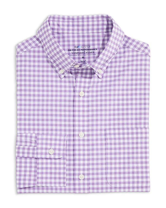 Vineyard Vines Gingham On-The-Go brrr° Classic Fit Shirt 3
