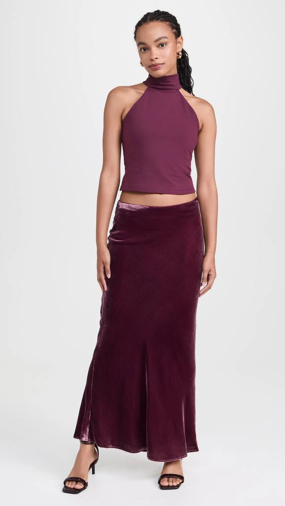 Susana Monaco Velvet Silk Bias Skirt 4
