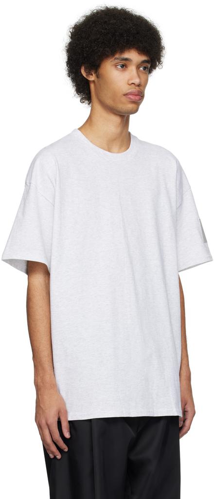 n.hoolywood Gray Half Sleeve T-Shirt