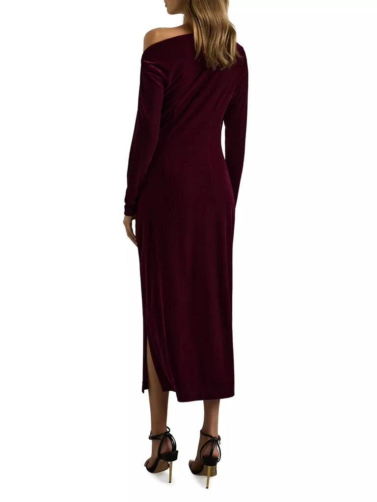 REISS Brooke Stretch Velvet Maxi Dress 3