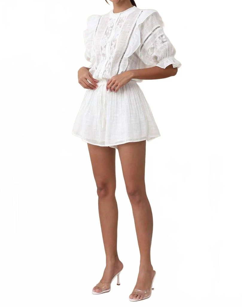 ABLE Babydoll Romper In White 3