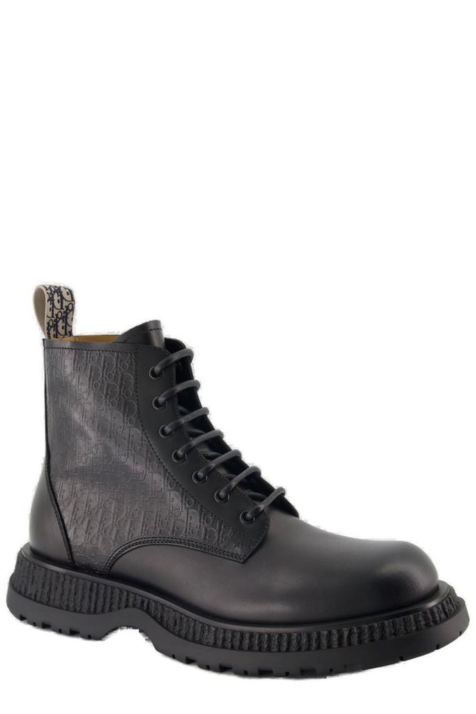 Dior Homme Oblique Printed Round-Toe Boots – On Sale Now with Up