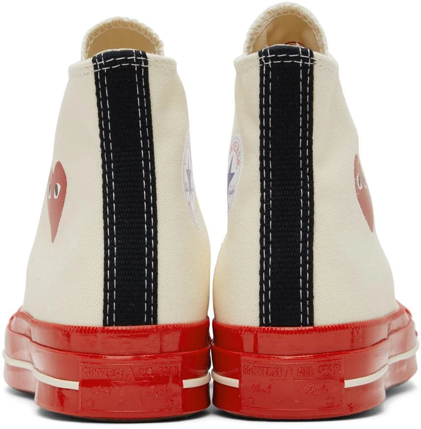 COMME des GARÇONS PLAY Off-White & Red Converse Edition Chuck 70 High-Top Sneakers 2