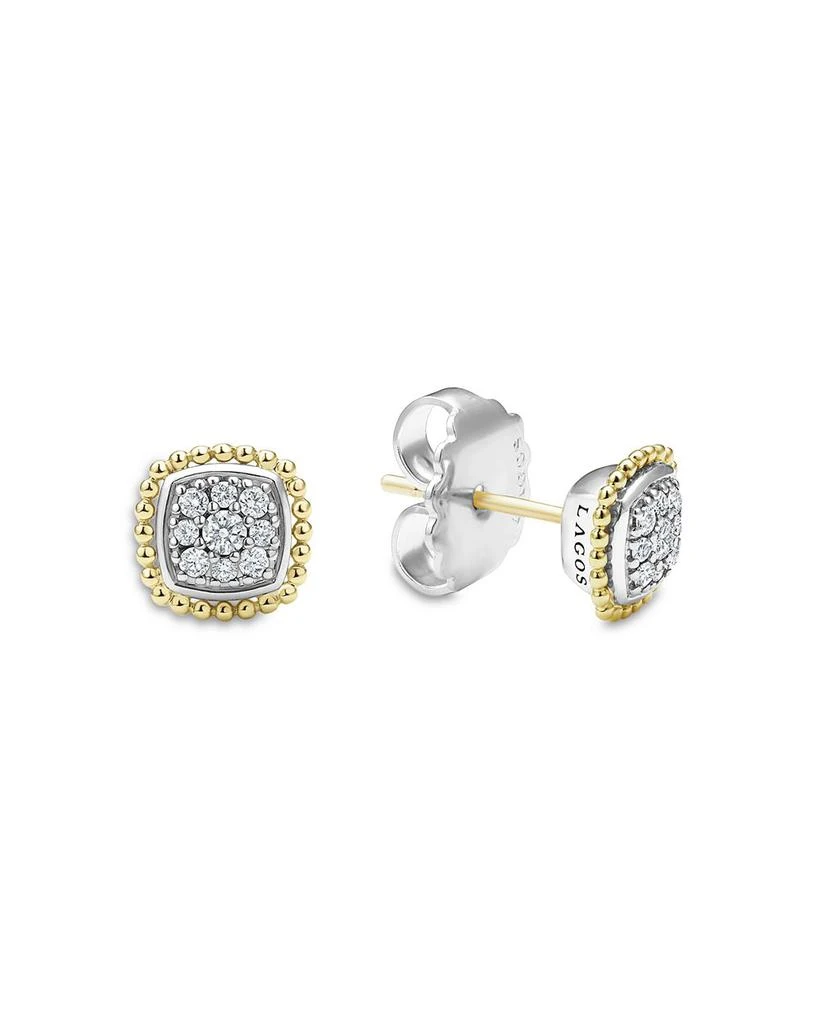 LAGOS 18K Yellow Gold & Sterling Silver Rittenhouse Diamond Cluster Stud Earrings 4