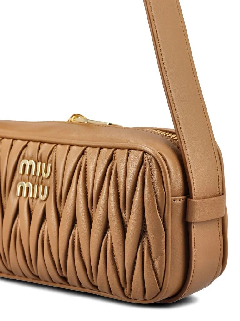 Miu Miu Miu Miu Logo-Lettering Zip-Up Shoulder Bag 4