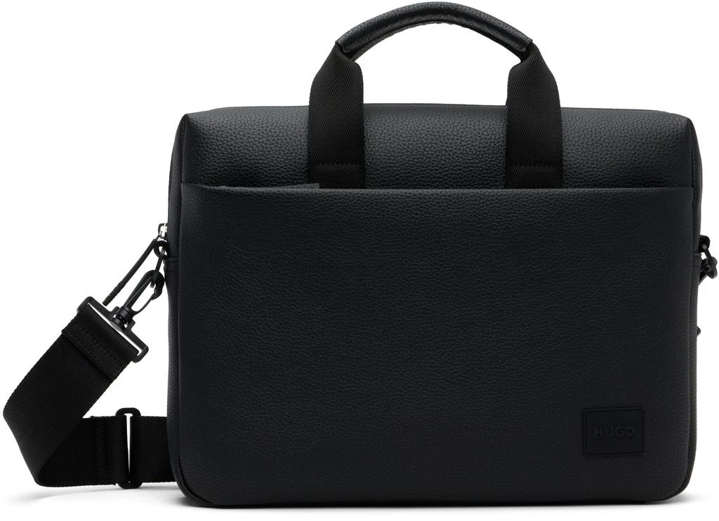 Hugo Boss Black Faux-Leather Briefcase