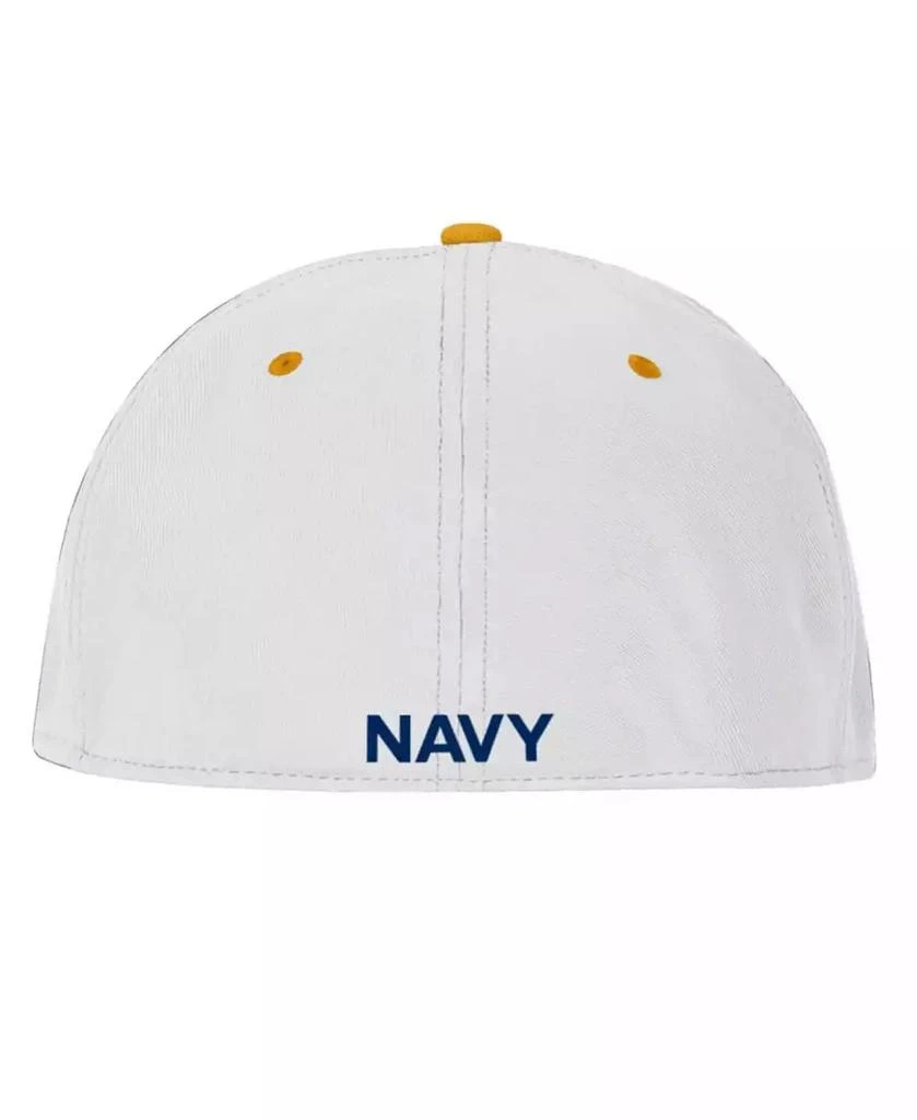 Under Armour Men's White Navy Midshipmen Jolly Rogers Alternate Baseball Fitted Hat 2