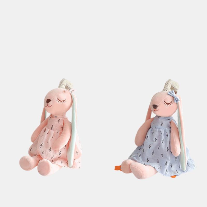 Vigor Flower Skirt Couple Rabbit Doll Plush Toy Long Legs (Bulk 3 Sets) 3 PACK