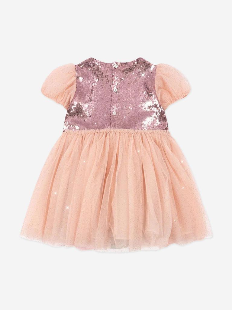 Konges Slojd Girls Odette Rainbow Dress in Pink
