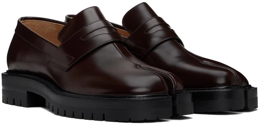 MAISON MARGIELA Brown Tabi Loafers 4