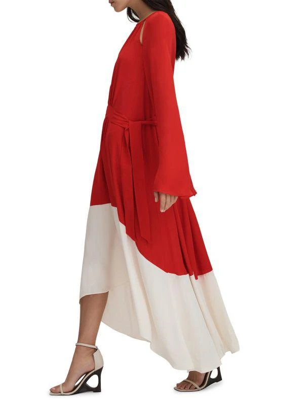 REISS Luella Two-Tone Jersey Midi-Dress 3