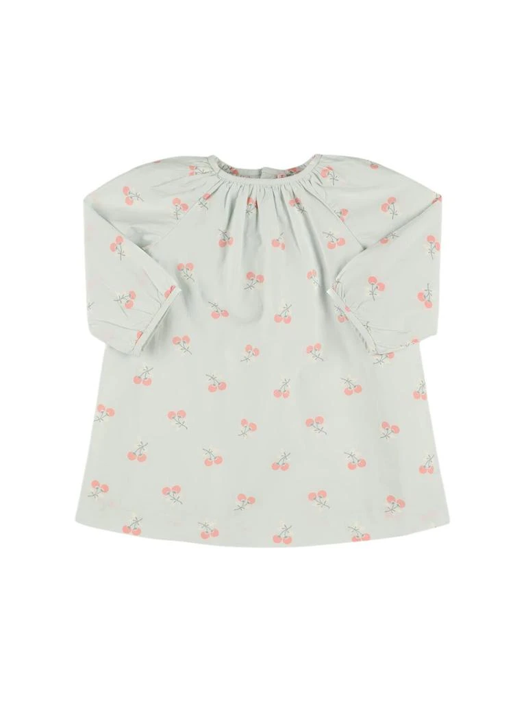 Bonpoint Printed Cotton Long Sleeve Dress 1