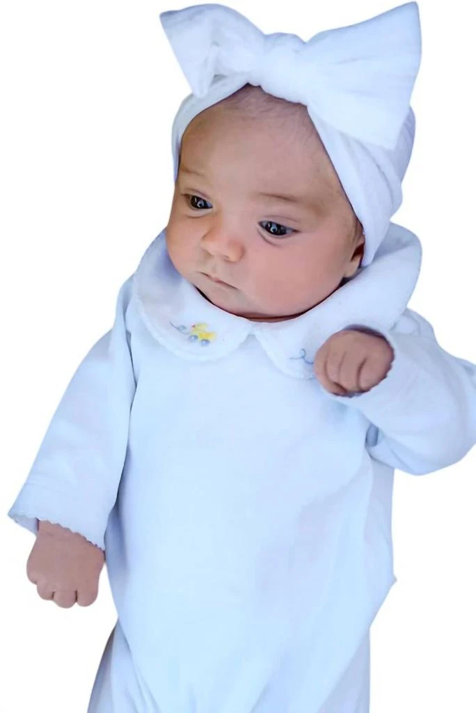 Bella Bliss Bella Bliss - Embroidered Collared Pima Footie