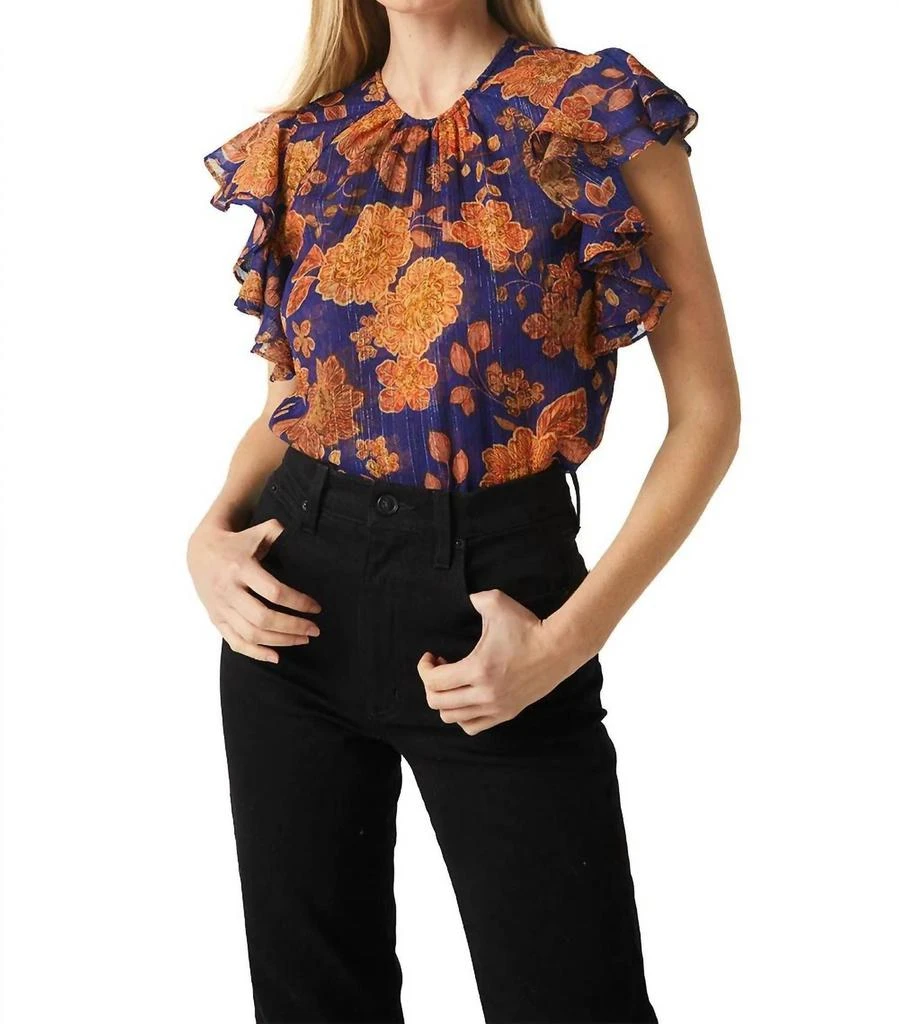MISA Galeta Top In Blue Marigold 1