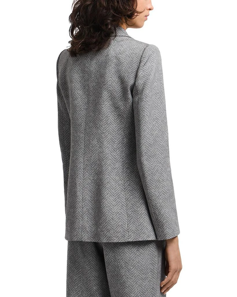 Emporio Armani Viscose and Wool Blend Chevron Blazer 2