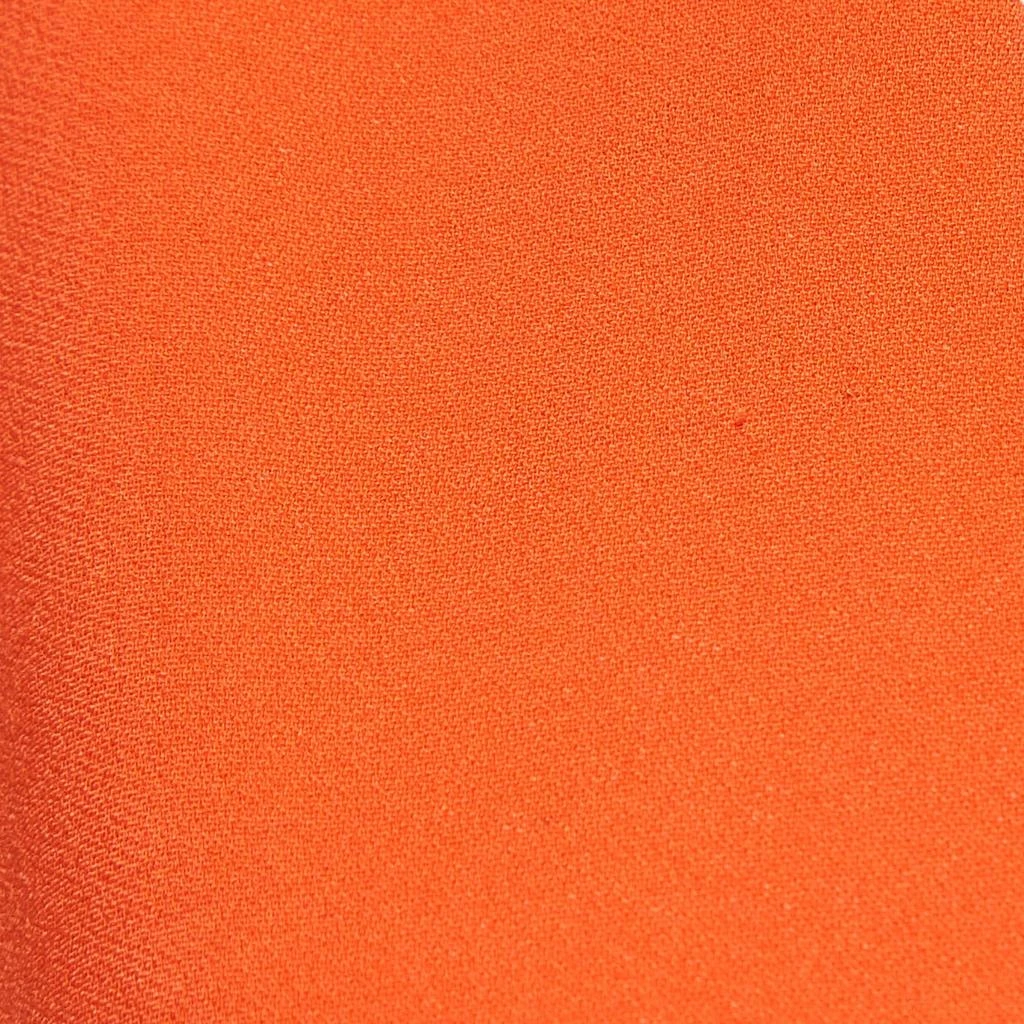 Fendi Fendi Orange Crepe V-Neck Pleated Midi Dress S 4