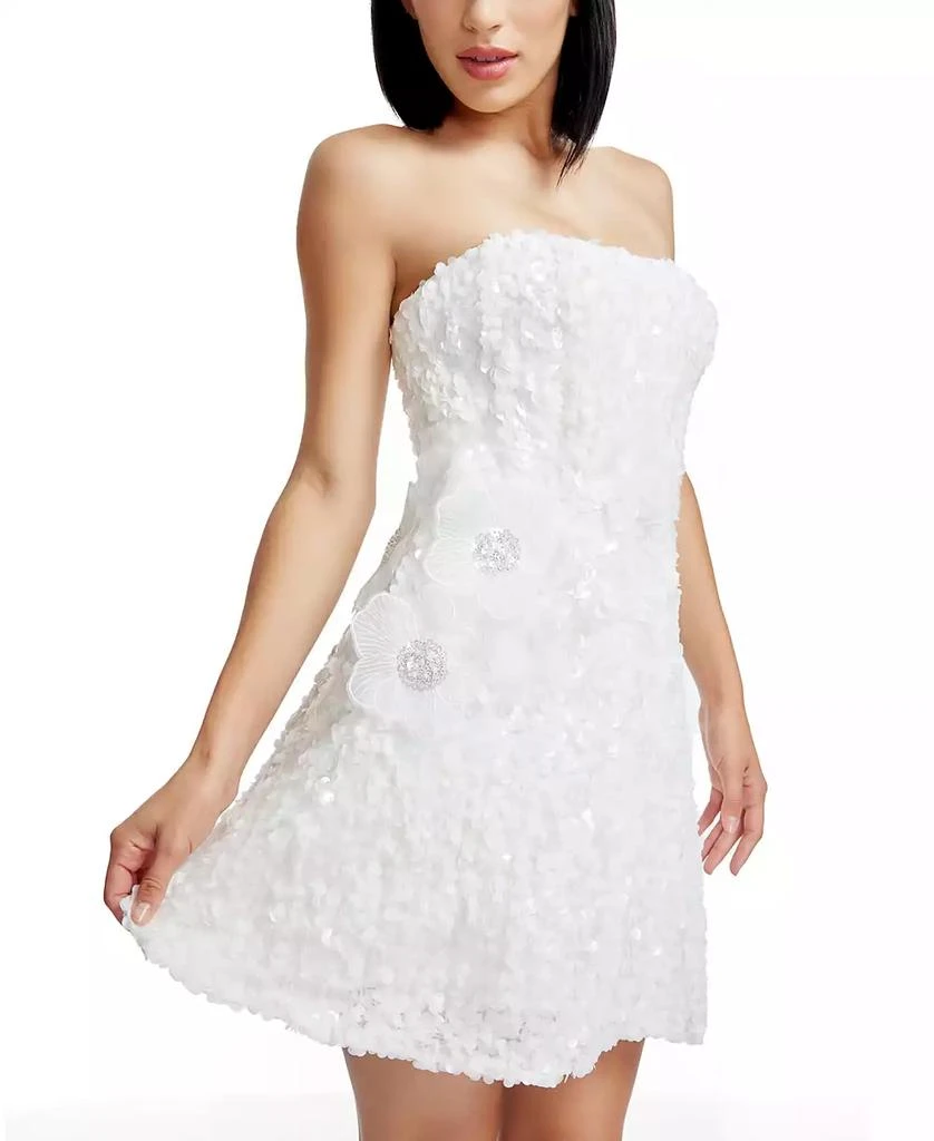 Dress The Population Women's Sasha Embellished Strapless Mini Sheath Dress 3