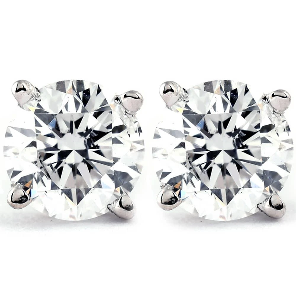 Pompeii3 1 Ct T.W Certified Diamond Studs Available in 14k White or Yellow Gold