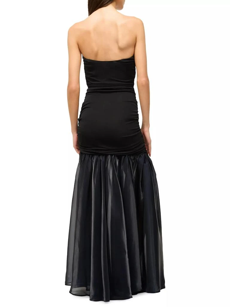 Staud Liya Drop Waist Chiffon Skirt Maxi Dress 4