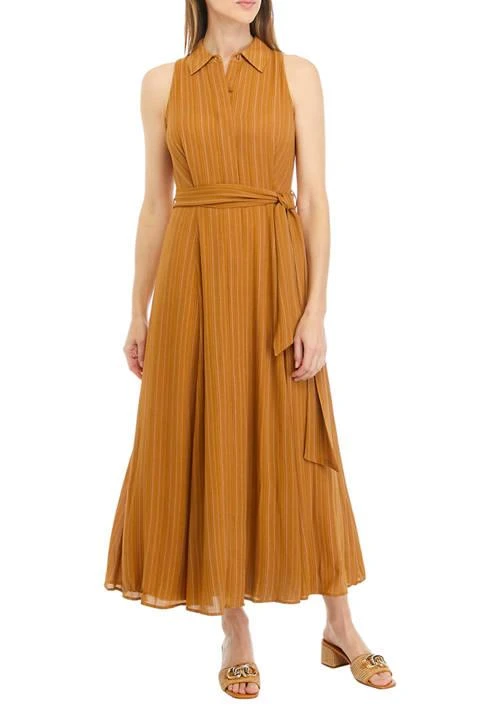 Donna Karan Women
s Sleeveless Collar Neck Solid Fit and Flare Dress