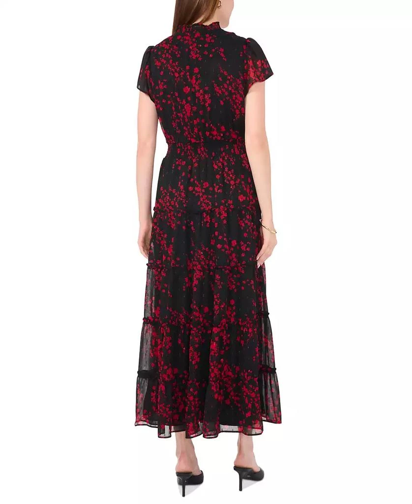 Sam & Jess Women's Printed Tiered Flutter-Sleeve Maxi Dress 4