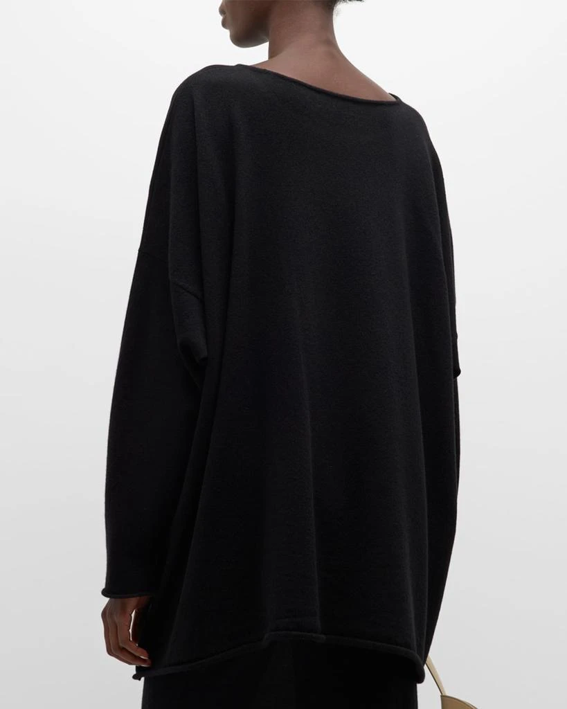 Eskandar A-Line Bateau Neck Cashmere Sweater 5