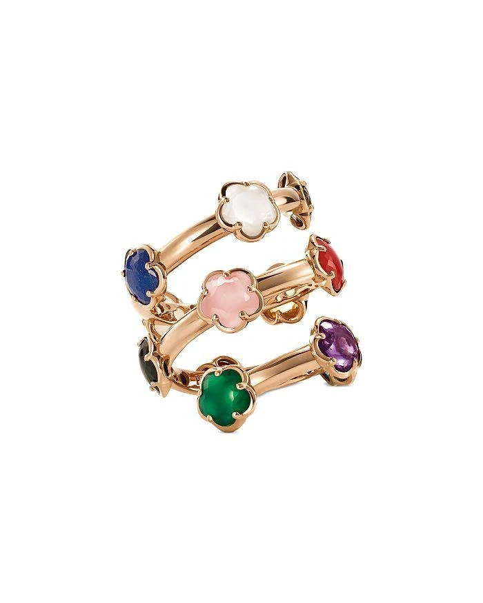 Pasquale Bruni 18K Rose Gold Figlia dei Fiori Multi Stone Flower Ring