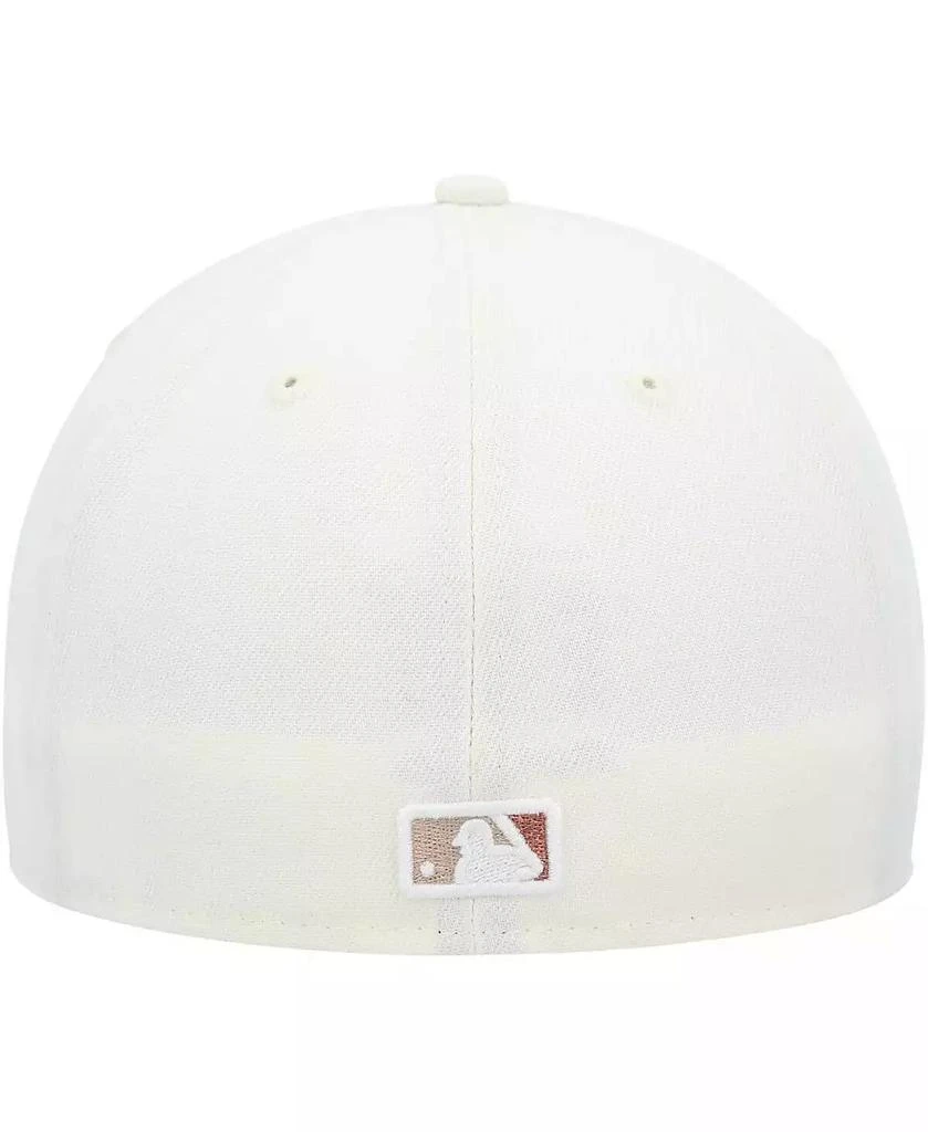 New Era Men's Cream Los Angeles Dodgers Chrome Camel Rust Undervisor 59FIFTY Fitted Hat 4