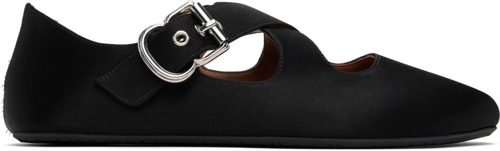Alaïa Black Criss Cross Ballerina Flats 1