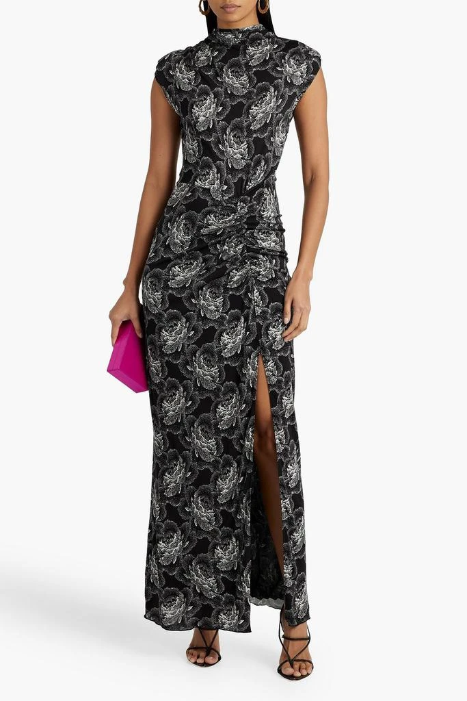 Diane von Furstenberg Apollo ruched floral-print jersey maxi dress 2