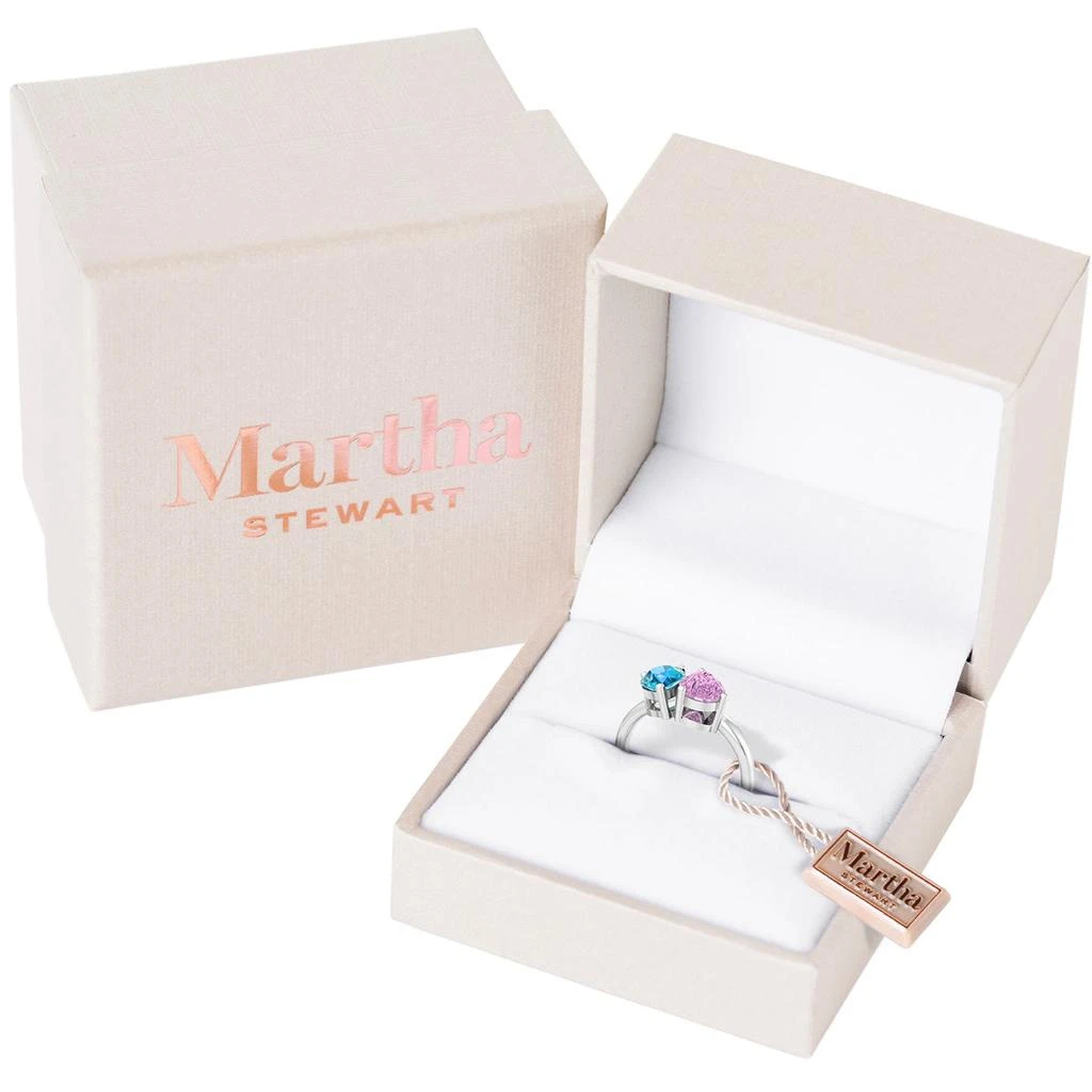 Martha Stewart 2 Carat Two Stone Gemstone Ring For Women in Sterling Silver, Gemstone Jewelry For Women 6