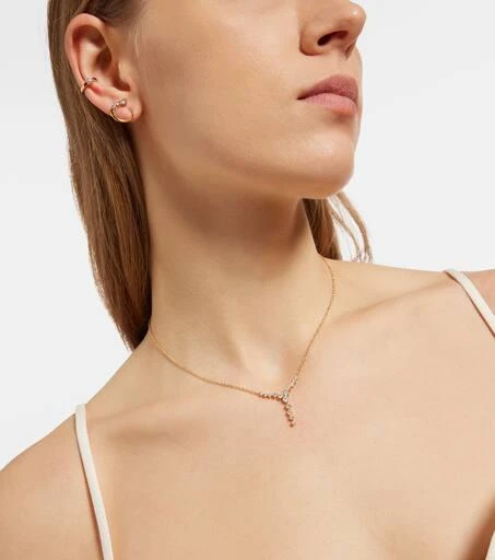 Melissa Kaye Aria U 18kt gold single ear cuff with diamond 3
