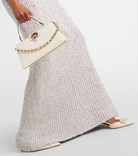 Valentino Turtleneck silk bouclé maxi dress 5