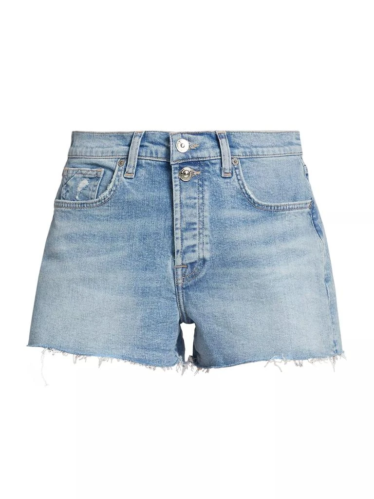 7 For All Mankind Monroe High-Rise Cut-Off Denim Shorts 1