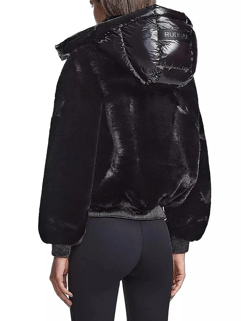 RUDSAK Tori Faux-Fur Zip-Up Bomber Jacket 5