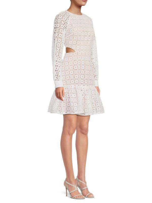 white christmas dresses Off The Grid Eyelet Mini Dress main image 0