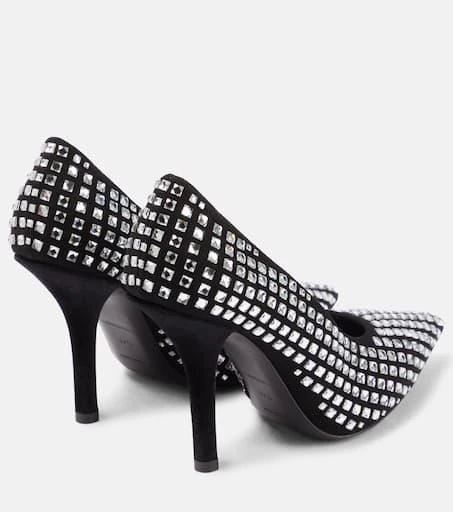 Burberry Crystal-embellished suede pumps 3