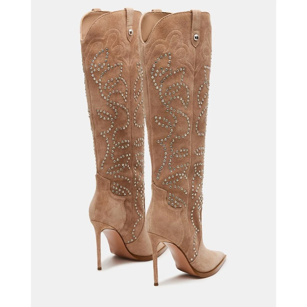 Steve Madden Tyrant Taupe Suede Rhinestones 6