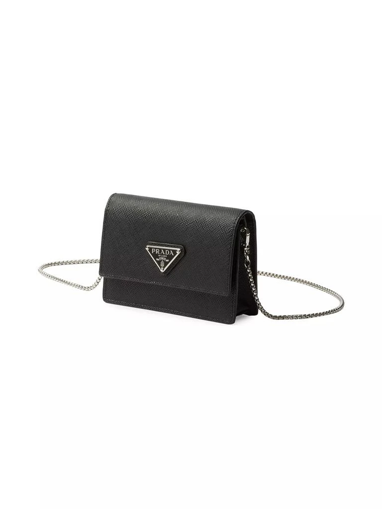 Prada Saffiano Leather Card Holder with Shoulder Strap 3