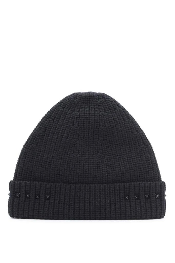Valentino Black Untitled Stud Beanie 3