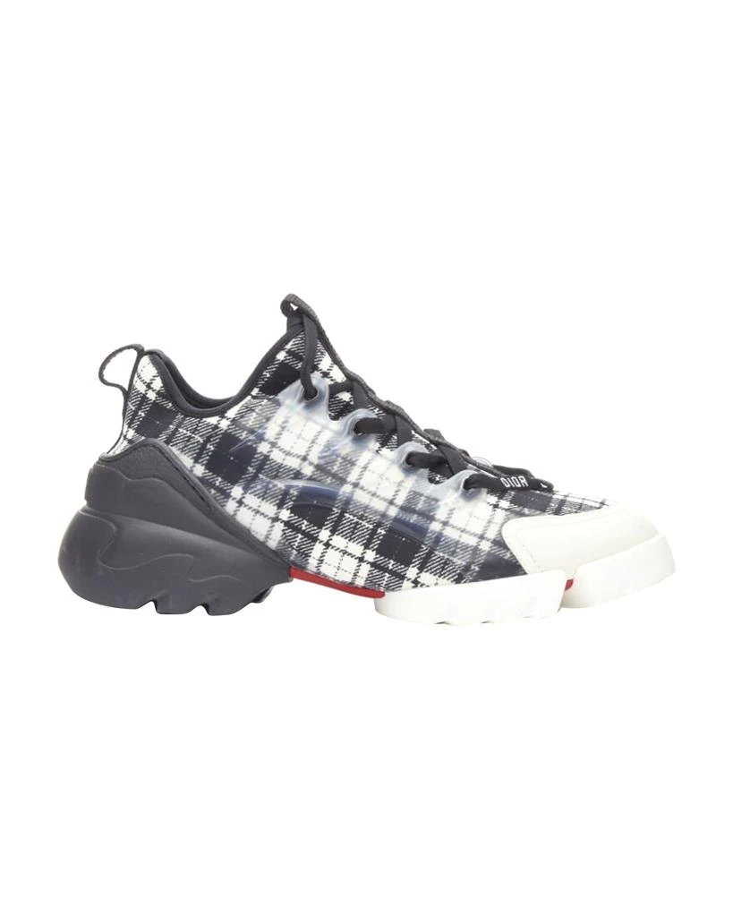 Christian Dior CHRISTIAN DIOR D Connect black white plaid check chunky sole sneaker 1