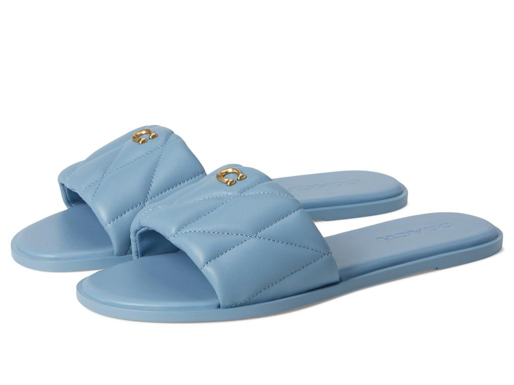 関税・送料込み★COACH★Holly Sandals COACH Holly Signature Logo Jacquard Slide Sandals | Dillard's