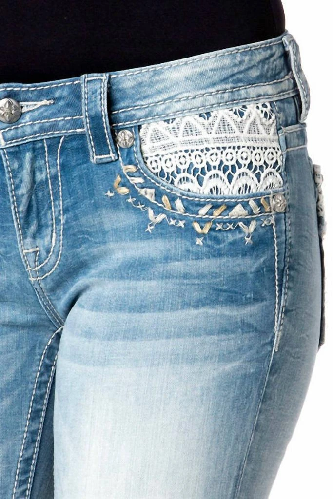 Miss Me Miss Me - Lace Me Up Capris 7