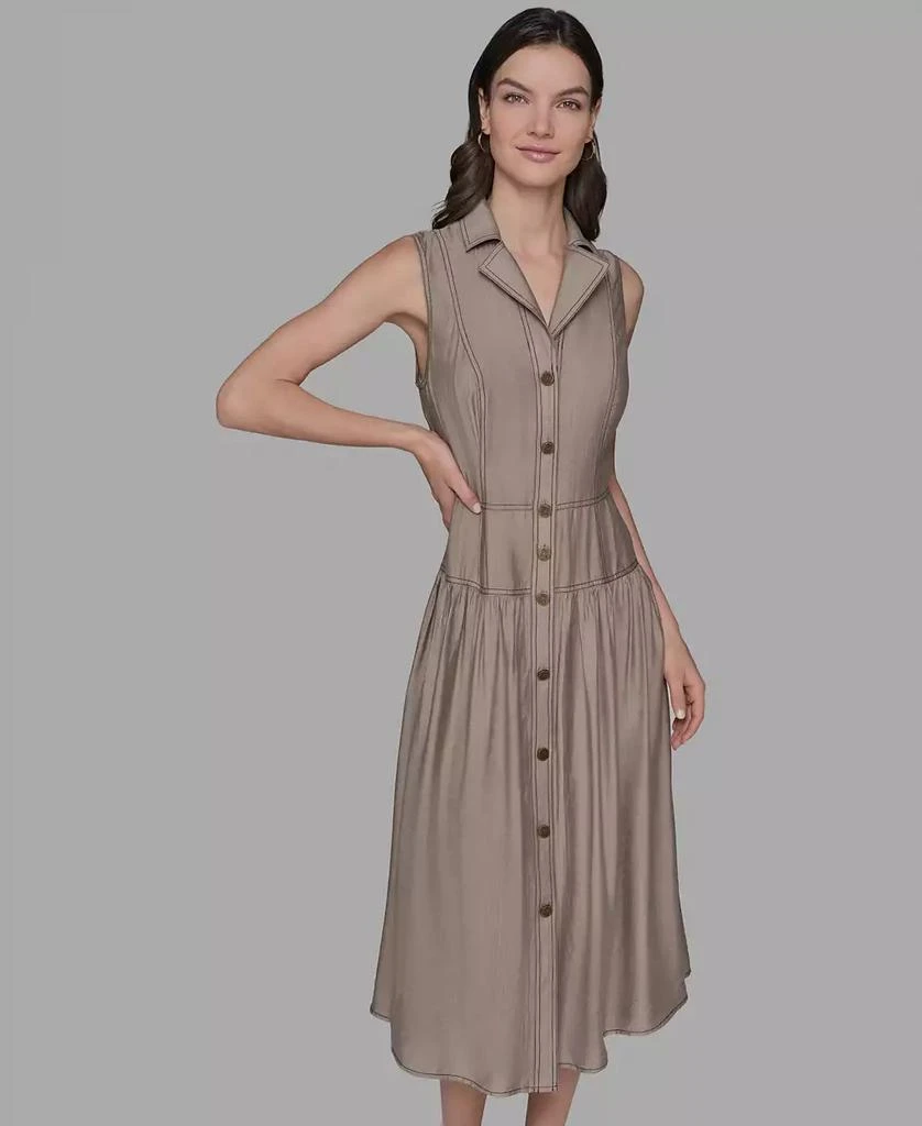 Karl Lagerfeld Paris Women's Sleeveless Tiered Dress, P/XS-XL 3