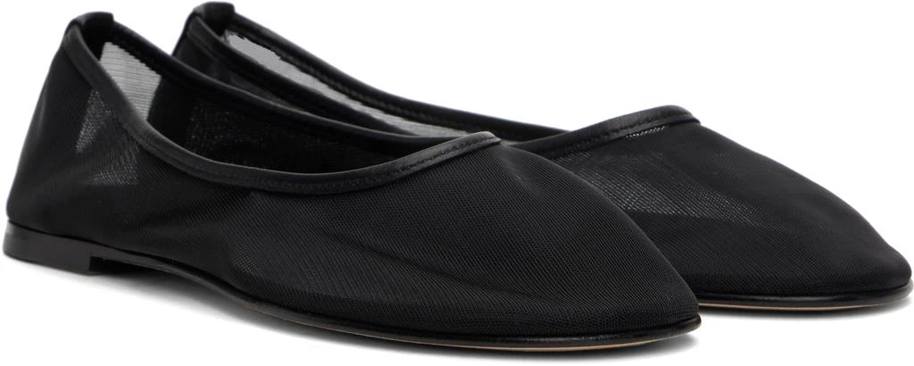 Dear Frances Black Balla Mesh Ballerina Flats 4