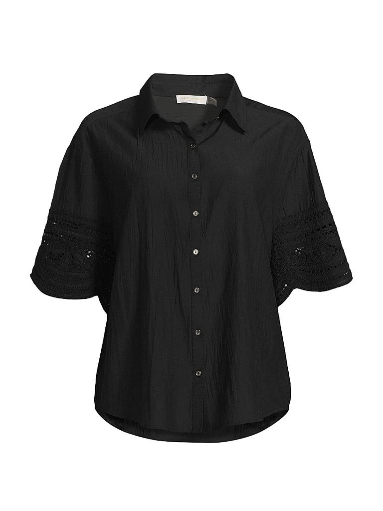 Ramy Brook Shamaya Eyelet-Trimmed Swim Cover-Up Top