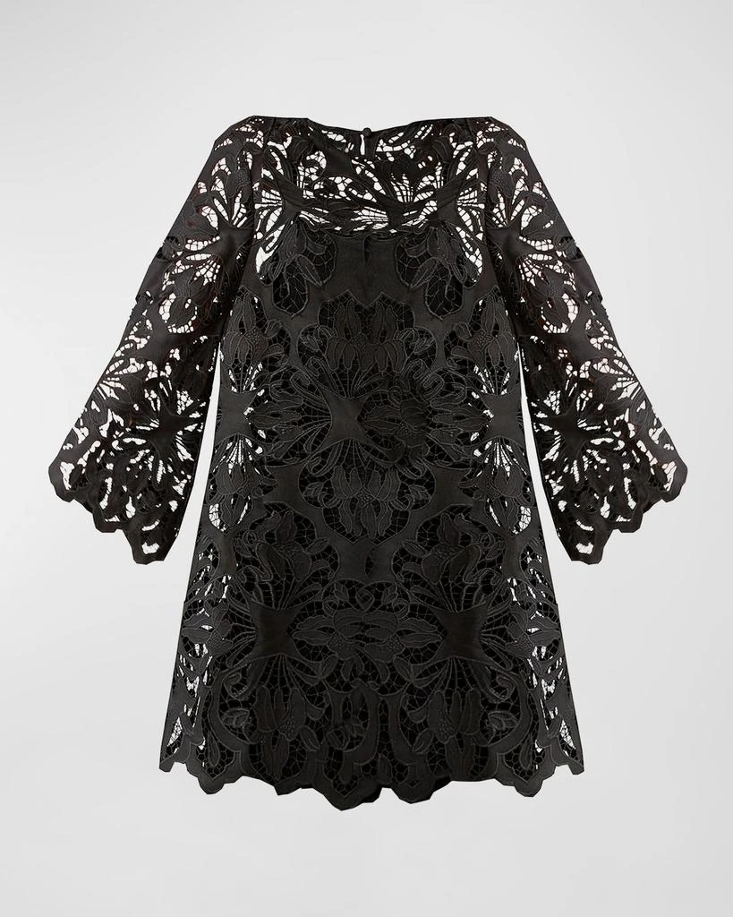 Mestiza New York Long-Sleeve Sheer Lace Mini Dress 1