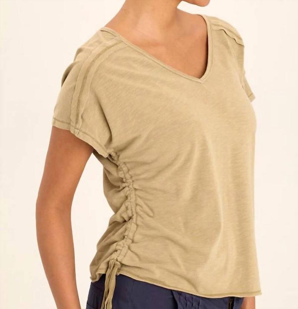 XCVI Xcvi - Diggory Cinched Cord V-neck Jersey Tee