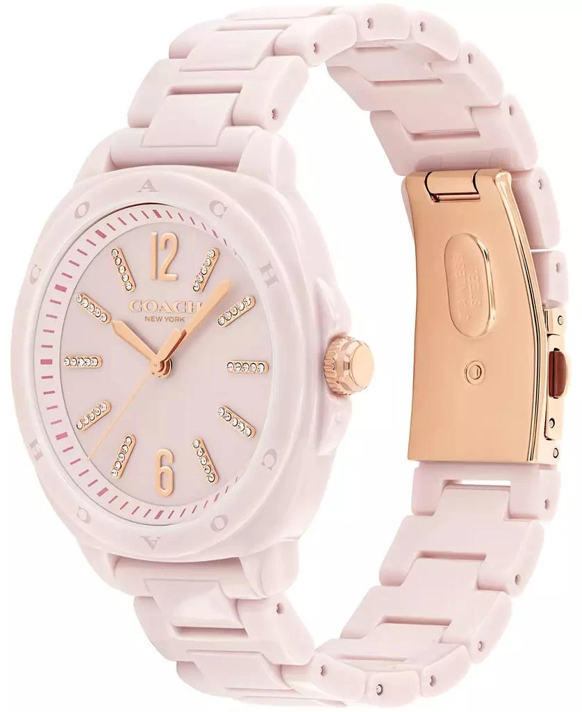 Coach Women's Kitt Blush Ceramic Bracelet Watch 2